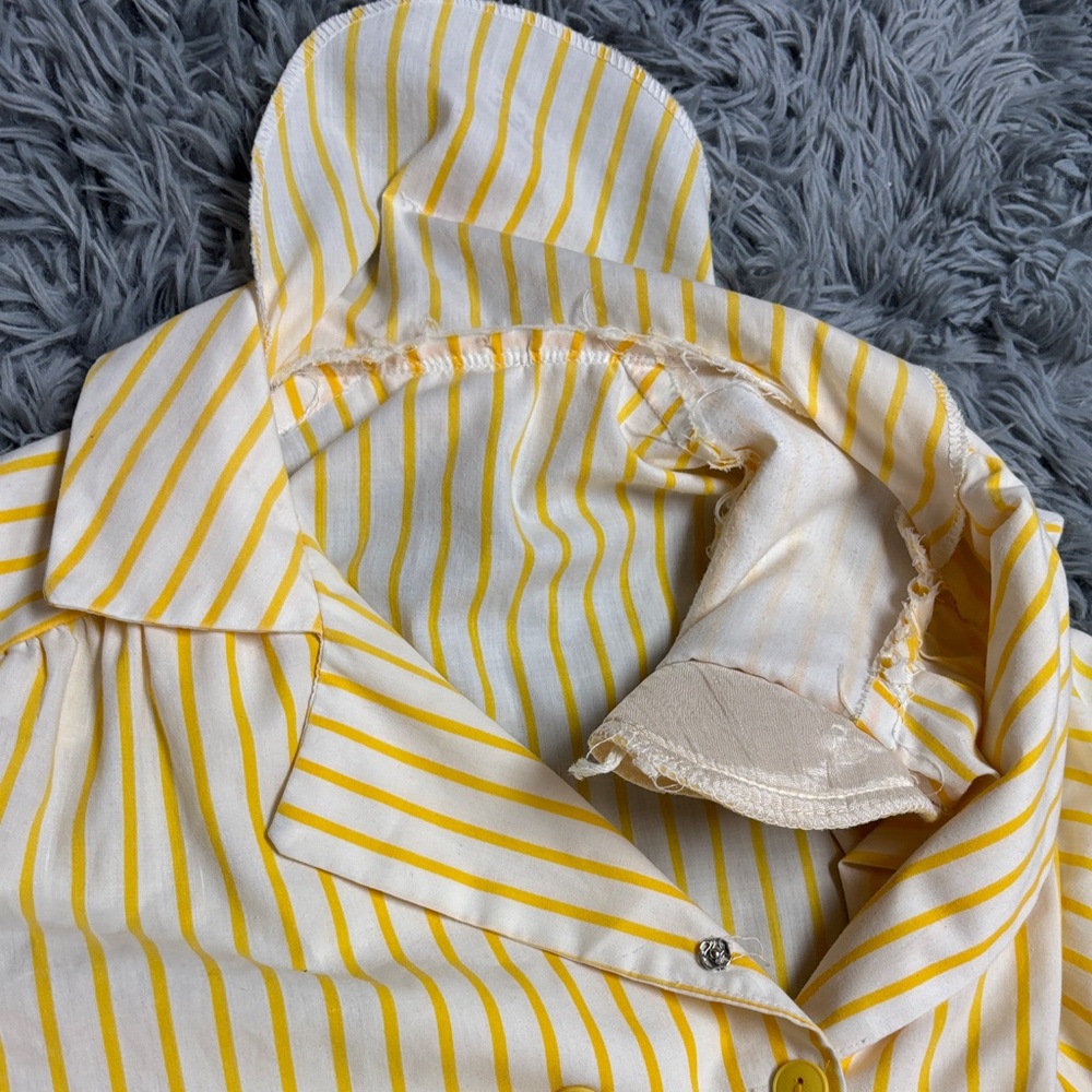 Vintage 60’s Yellow Striped Midi Dress - Picture 12 of 16